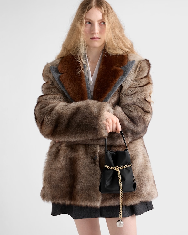 Prada Petit Sac Noir mini Re-Nylon and nappa leather bucket bag Prada Petit Sac Noir mini Re-Nylon and nappa leather bucket bag