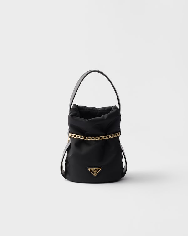 Prada Petit Sac Noir mini Re-Nylon and nappa leather bucket bag Prada Petit Sac Noir mini Re-Nylon and nappa leather bucket bag