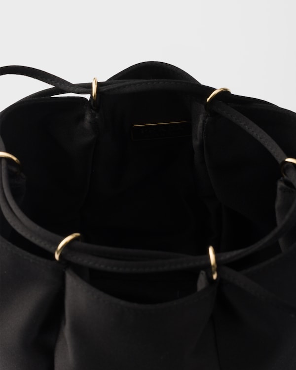 Satin mini bucket bag - Black Satin mini bucket bag - Black