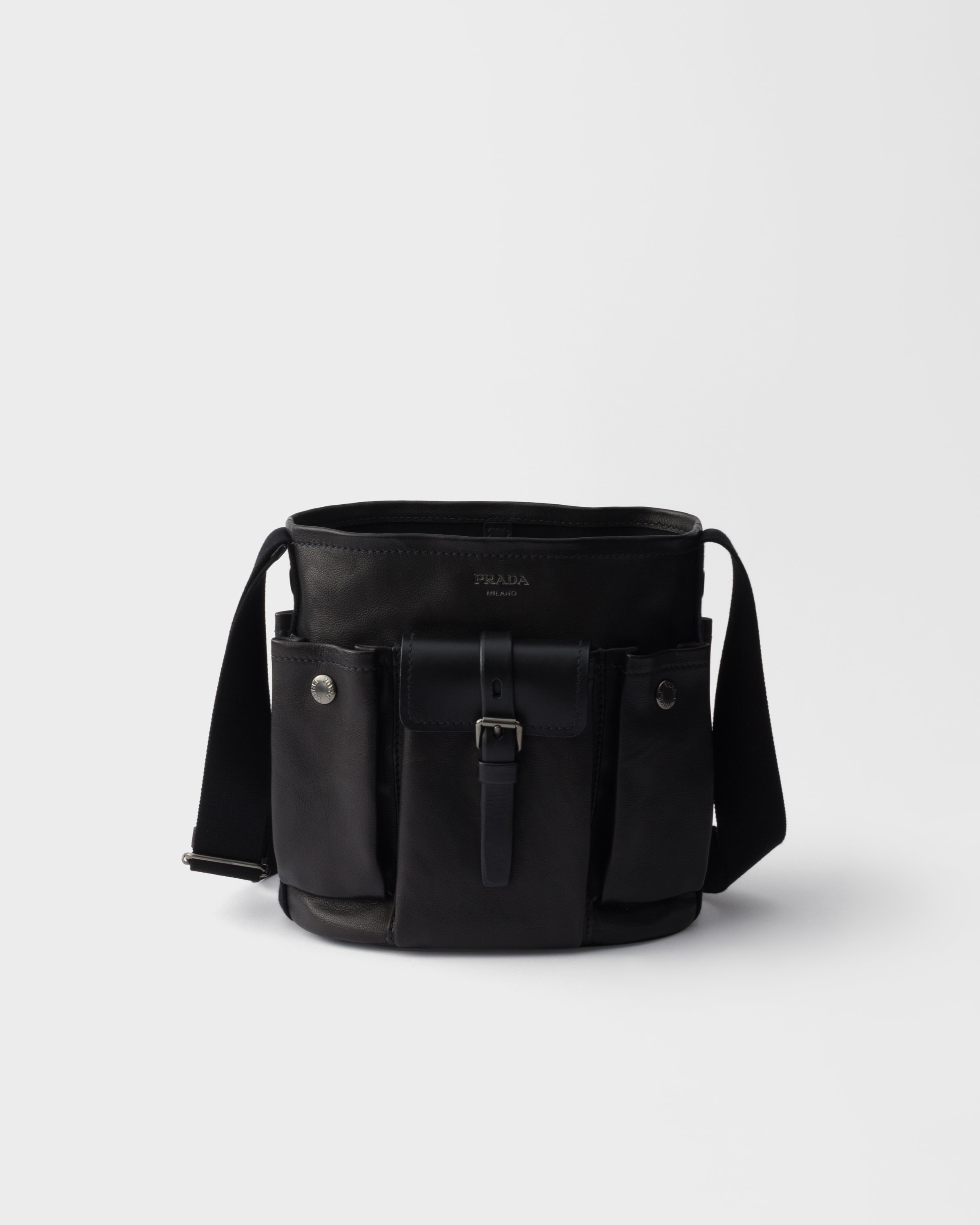 Prada Route leather mini-bucket bag