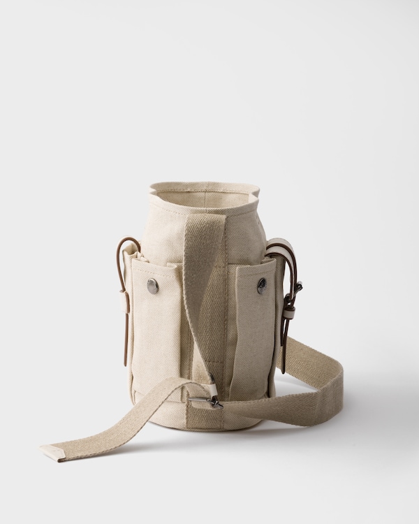 Bolso saco Prada Route de lona y piel - Natural Bolso saco Prada Route de lona y piel - Natural