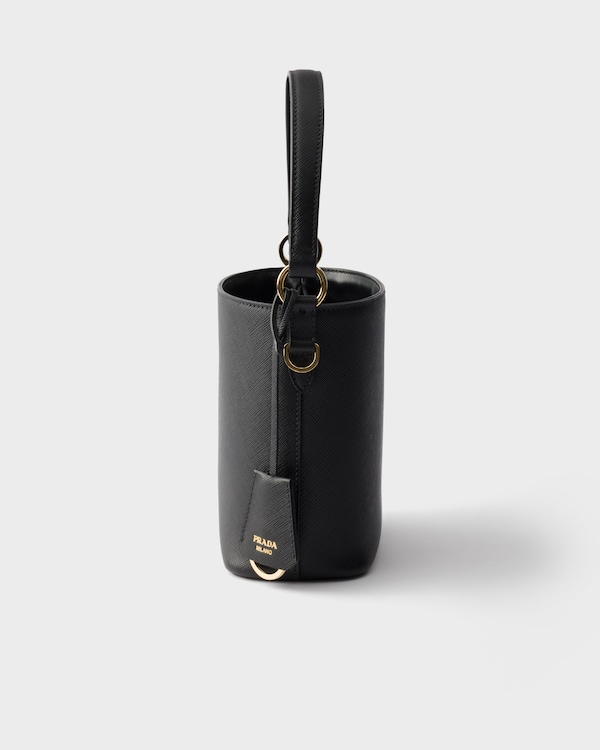 Saffiano leather mini bucket bag - Black Saffiano leather mini bucket bag - Black