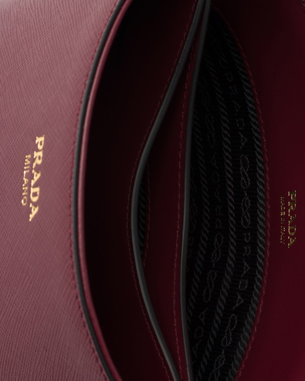Mini sac seau en cuir Saffiano - Bordeaux Mini sac seau en cuir Saffiano - Bordeaux