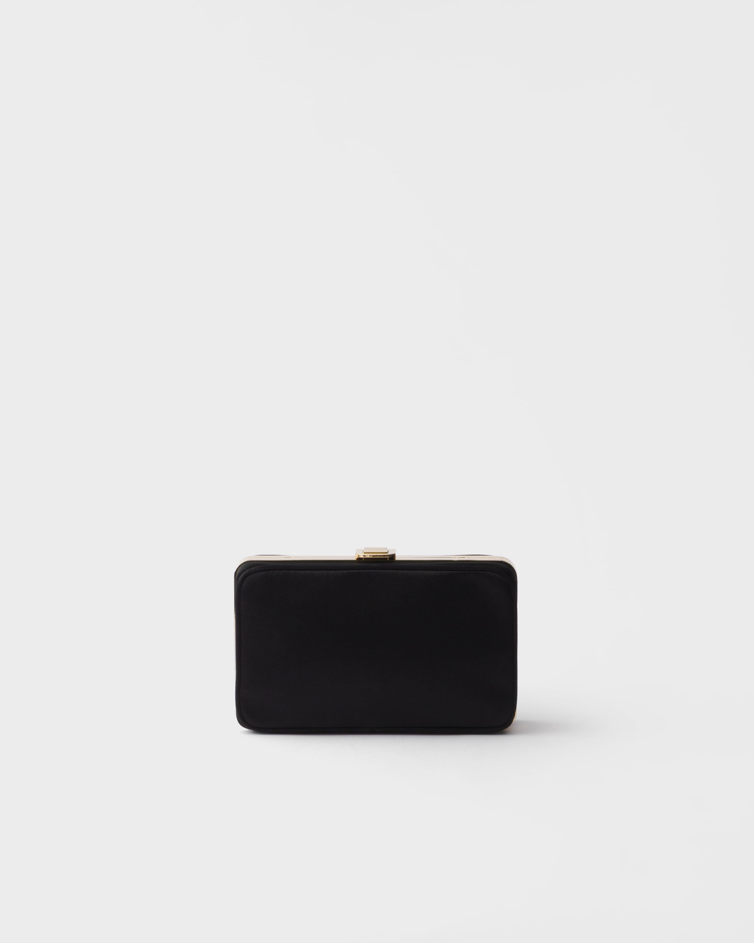 Black Satin Mini-clutch With Shoulder Strap | PRADA