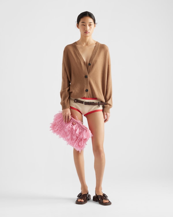 Medium fringed crochet clutch - Petal Pink Medium fringed crochet clutch - Petal Pink