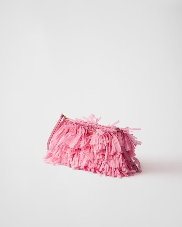 Medium fringed crochet clutch - Petal Pink Medium fringed crochet clutch - Petal Pink