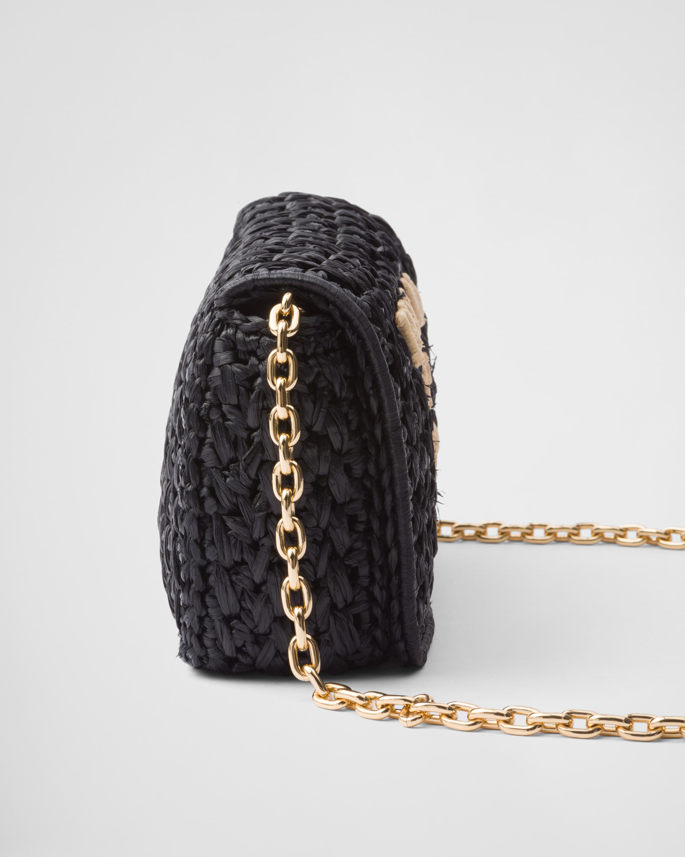 Black Crochet Shoulder Bag | PRADA