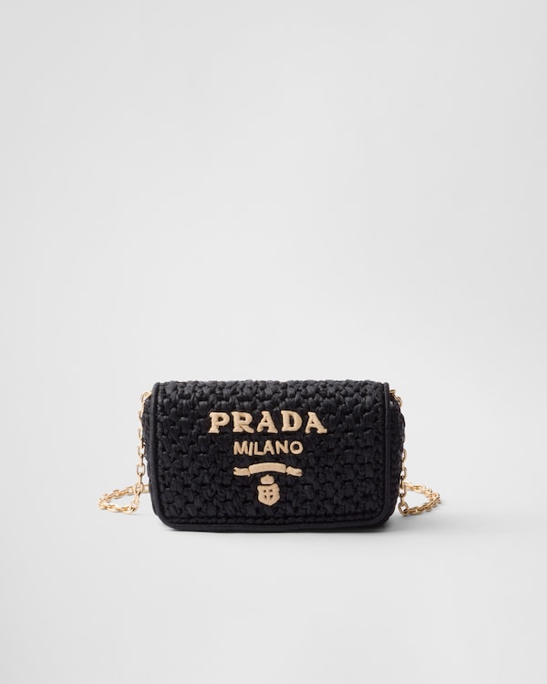 ショルダーバッグ・ポシェット PRADA crochet small shoulder bag Prada - Re-Edition Natural Raffia Crochet Shoulder Bag