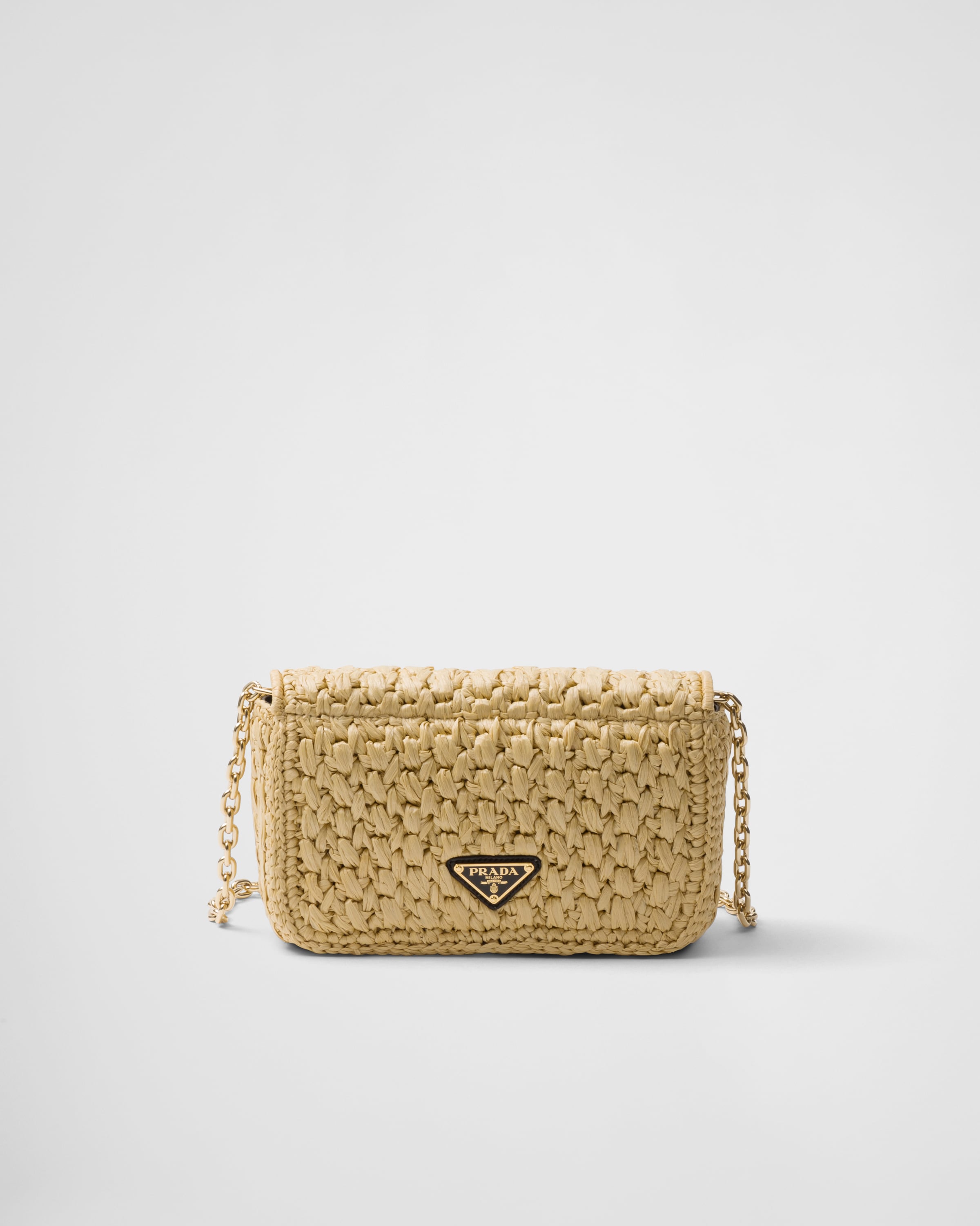 Tan/black Crochet Shoulder Bag | PRADA