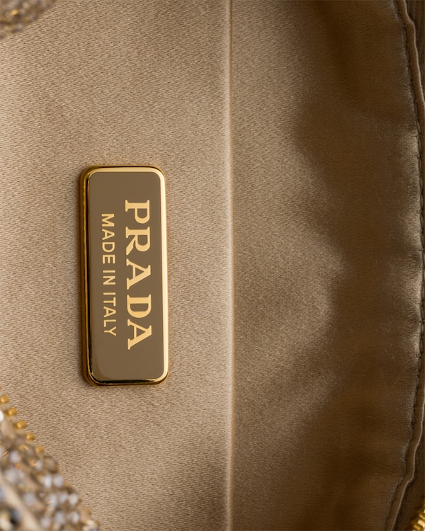 Minicartera de mano con bandolera y cristales Minicartera de mano con bandolera y cristales