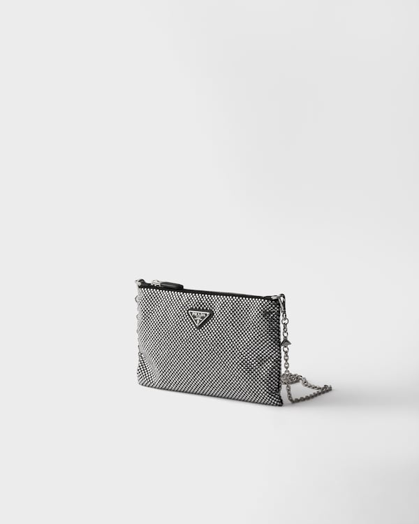 Minicartera de mano con bandolera y cristales Minicartera de mano con bandolera y cristales