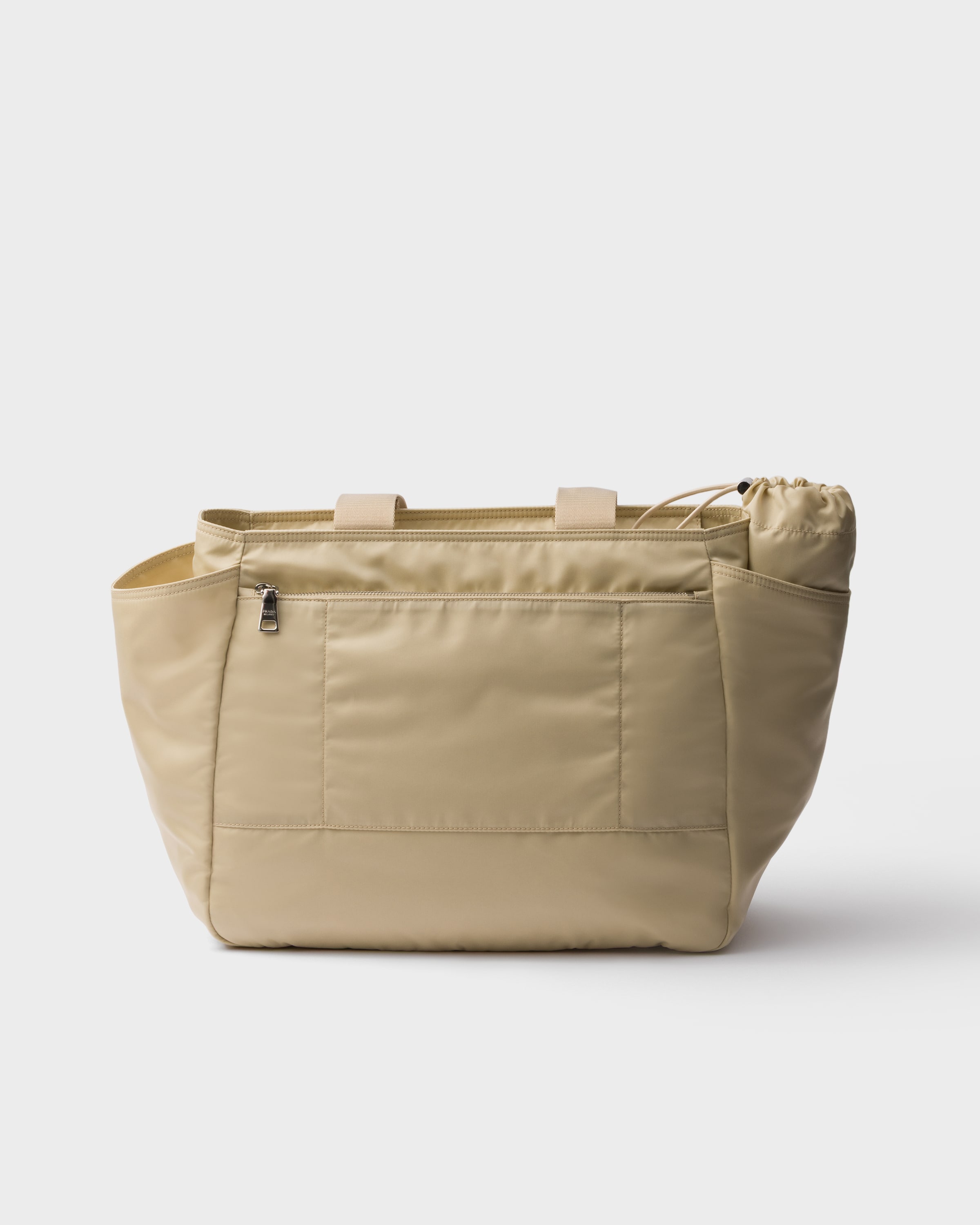 Prada Womens Neutral Re-nylon Brand-plaque Recycled-nylon Baby Bag