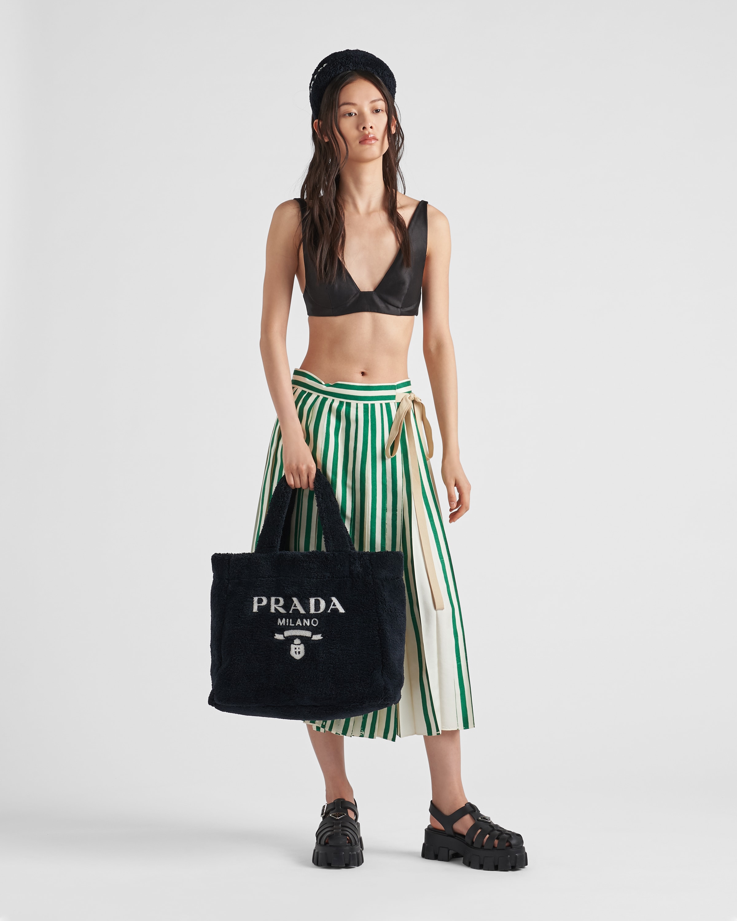 Prada حقيبة تسوق من قماش تيري 2