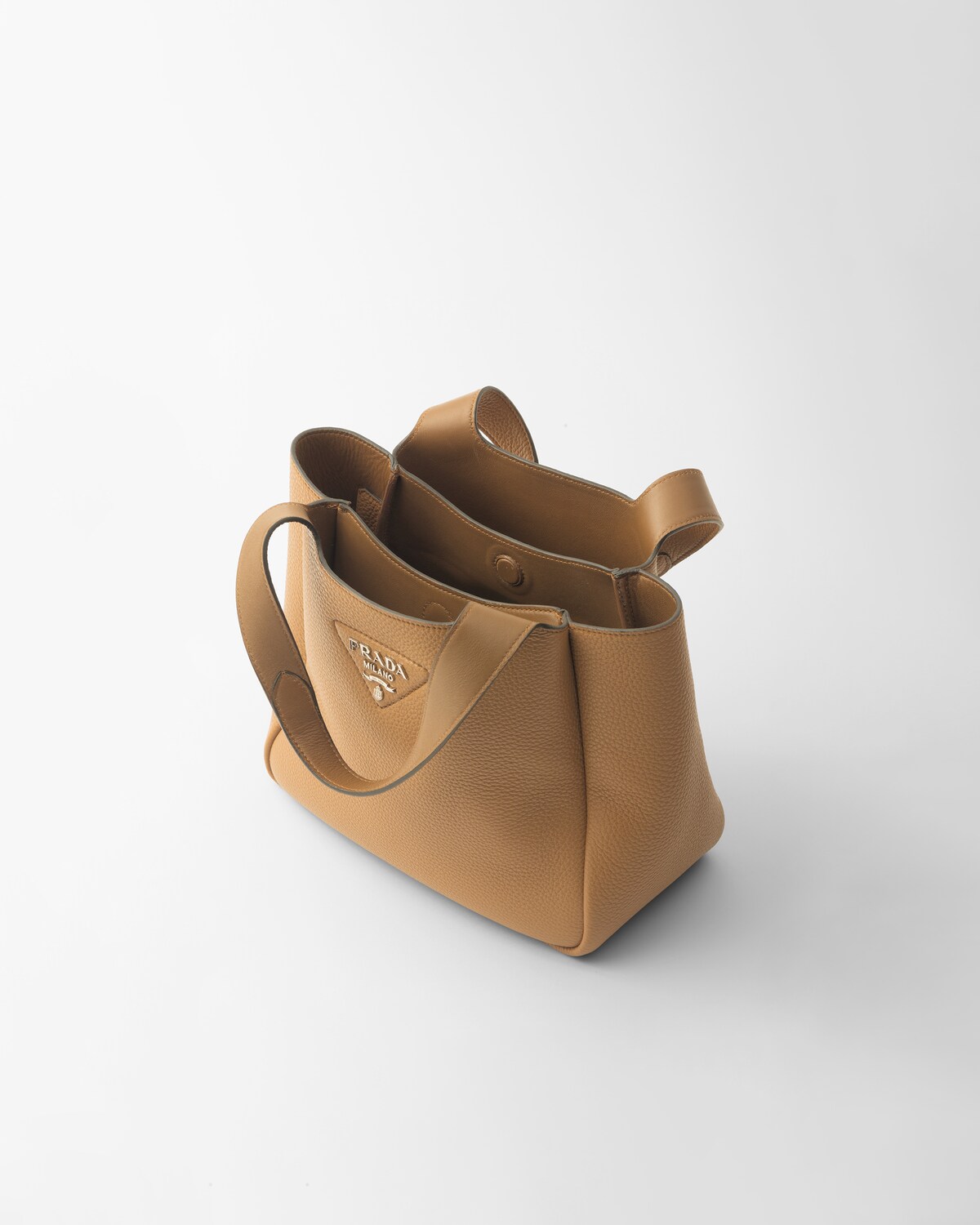 Prada Medium Leather Tote Bag Caramel Calfskin