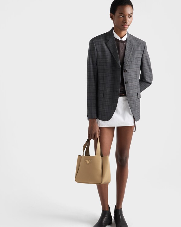 Petit cabas en cuir - Beige Sable Petit cabas en cuir - Beige Sable