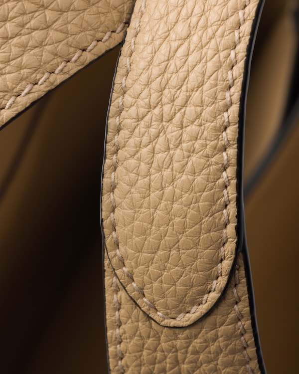 Small leather tote bag - Beige Sable Small leather tote bag - Beige Sable