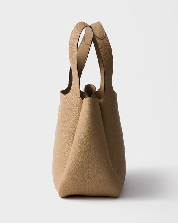 Small leather tote bag - Beige Sable Small leather tote bag - Beige Sable