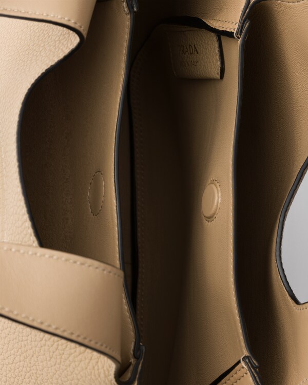 Small leather tote bag - Beige Sable Small leather tote bag - Beige Sable