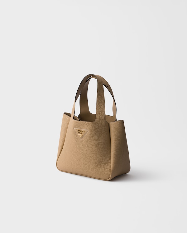 Small leather tote bag - Beige Sable Small leather tote bag - Beige Sable