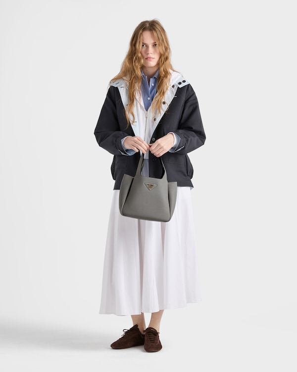 Petit cabas en cuir - Gris granite Petit cabas en cuir - Gris granite