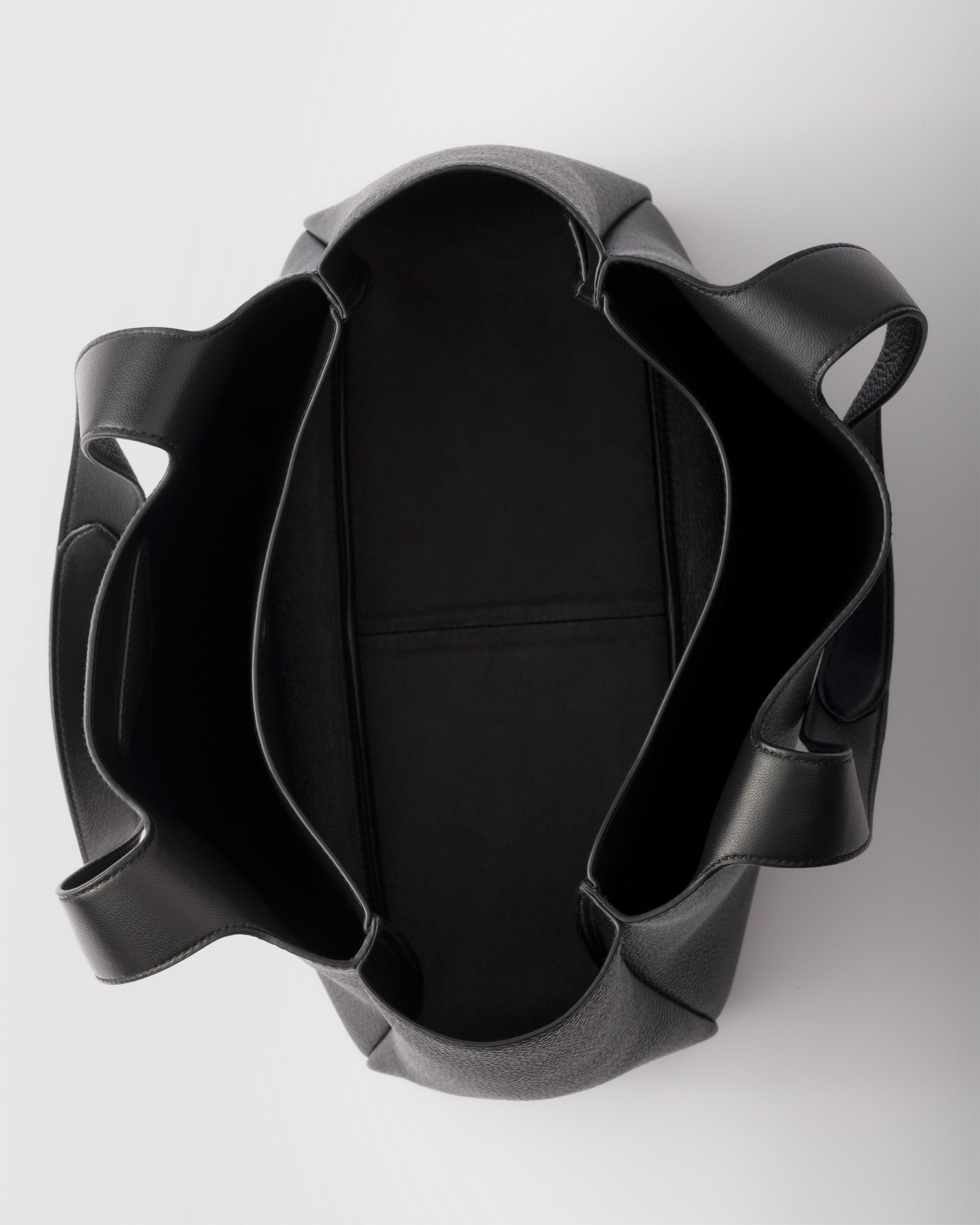 Shop Prada Medium Leather Tote Bag In Black