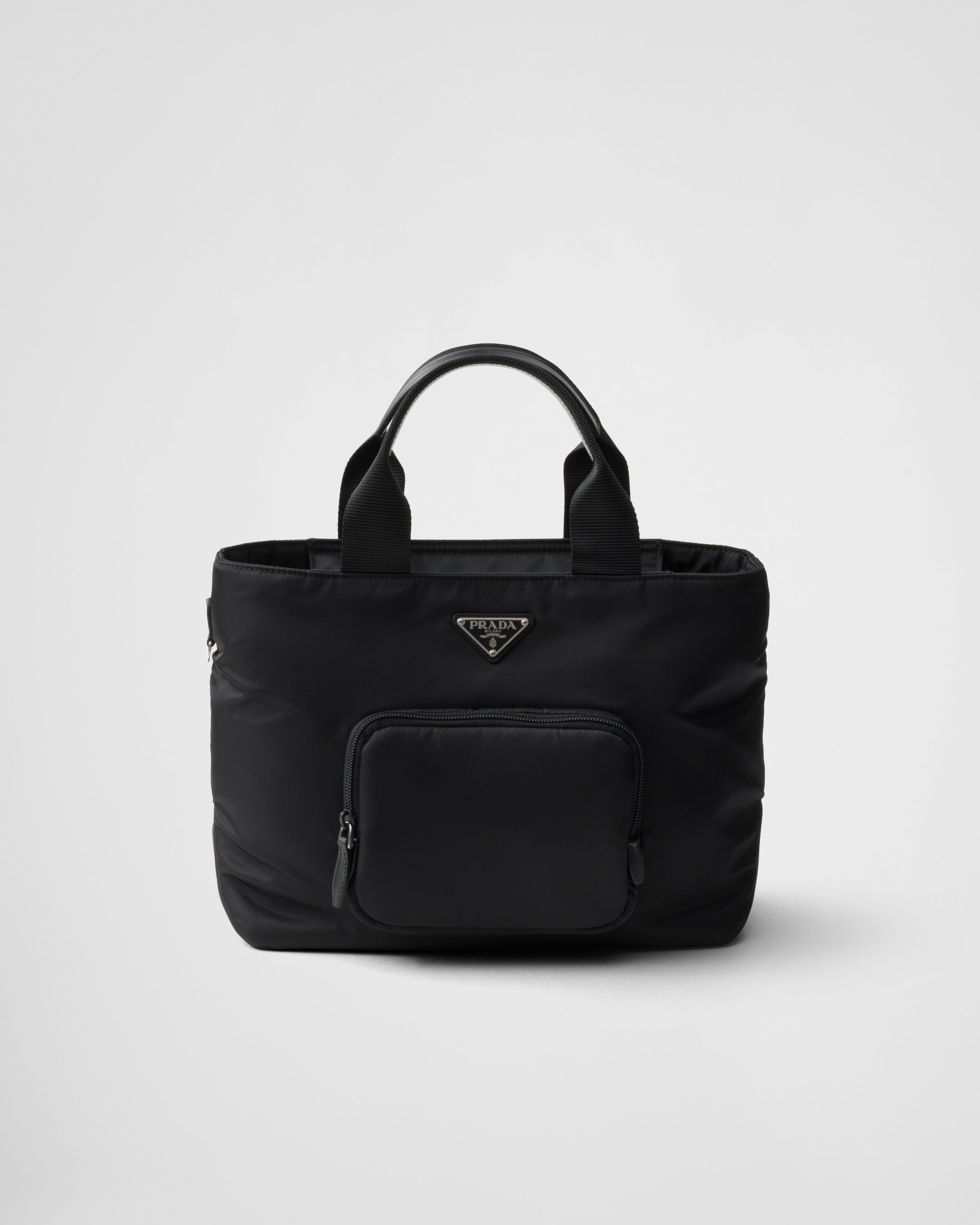 Black Re nylon Tote Bag PRADA