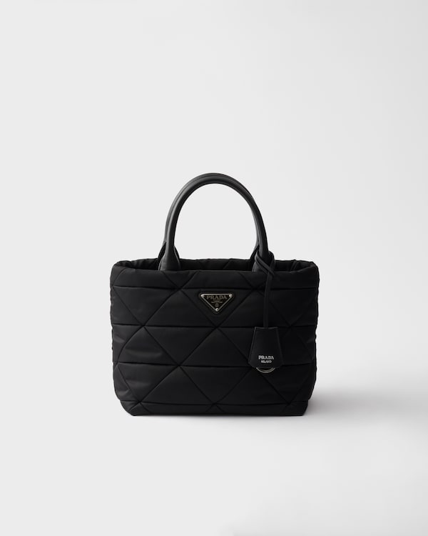 Padded Re-Nylon tote bag - Black Padded Re-Nylon tote bag - Black