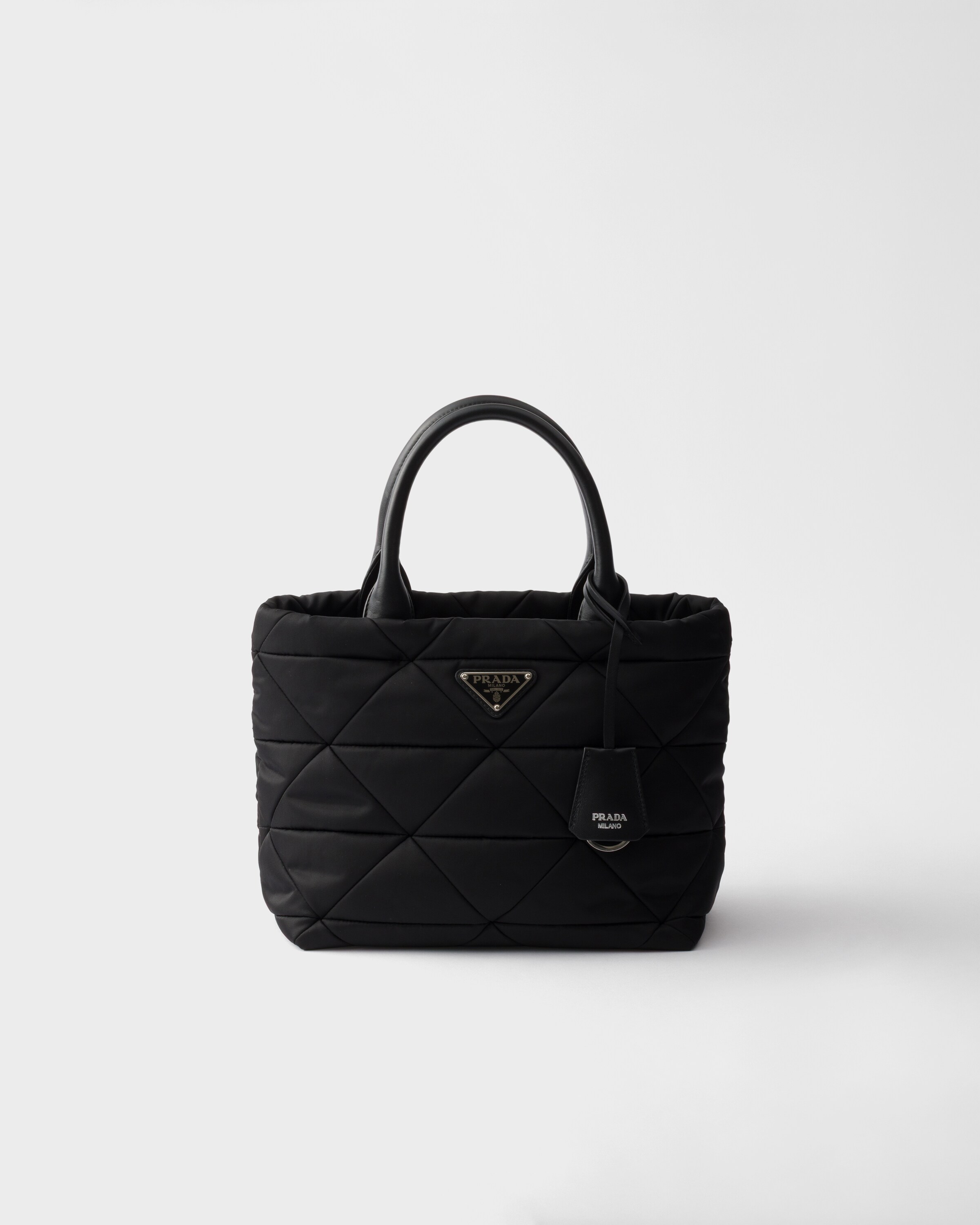 Prada Tote Bag Aus Gepolstertem Re-nylon, Damen, Schwarz
