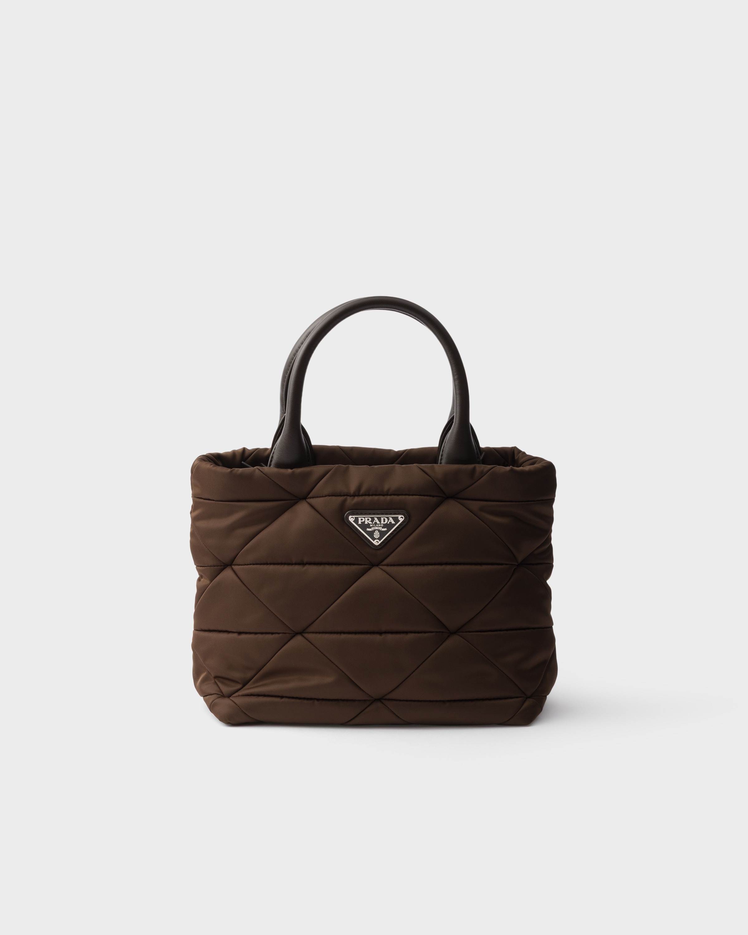 Prada Bolso Tote Pequeño De Re-nylon Acolchado, Mujer, Sienna