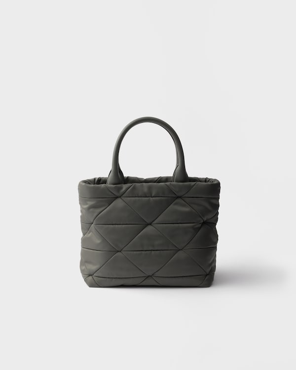 Small padded Re-Nylon tote - Mercury Gray Small padded Re-Nylon tote - Mercury Gray