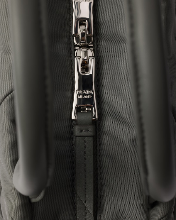 Small padded Re-Nylon tote - Mercury Gray Small padded Re-Nylon tote - Mercury Gray