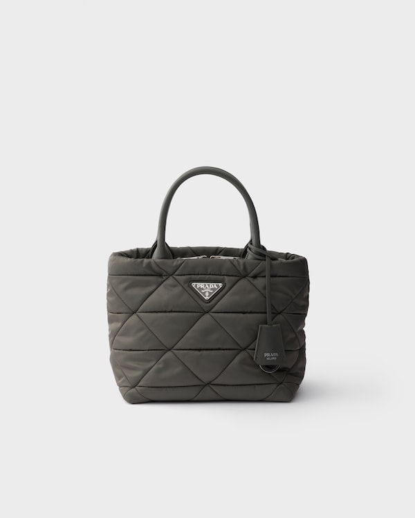 Padded Re-Nylon tote bag - Mercury Gray Padded Re-Nylon tote bag - Mercury Gray