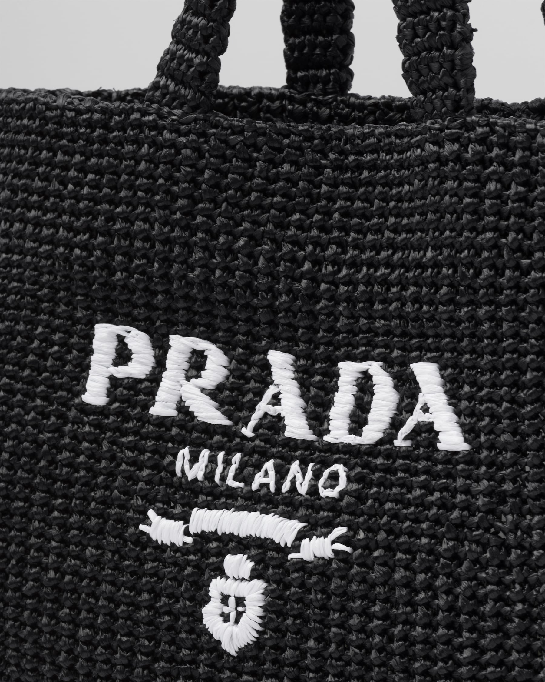 Black Crochet Tote Bag PRADA