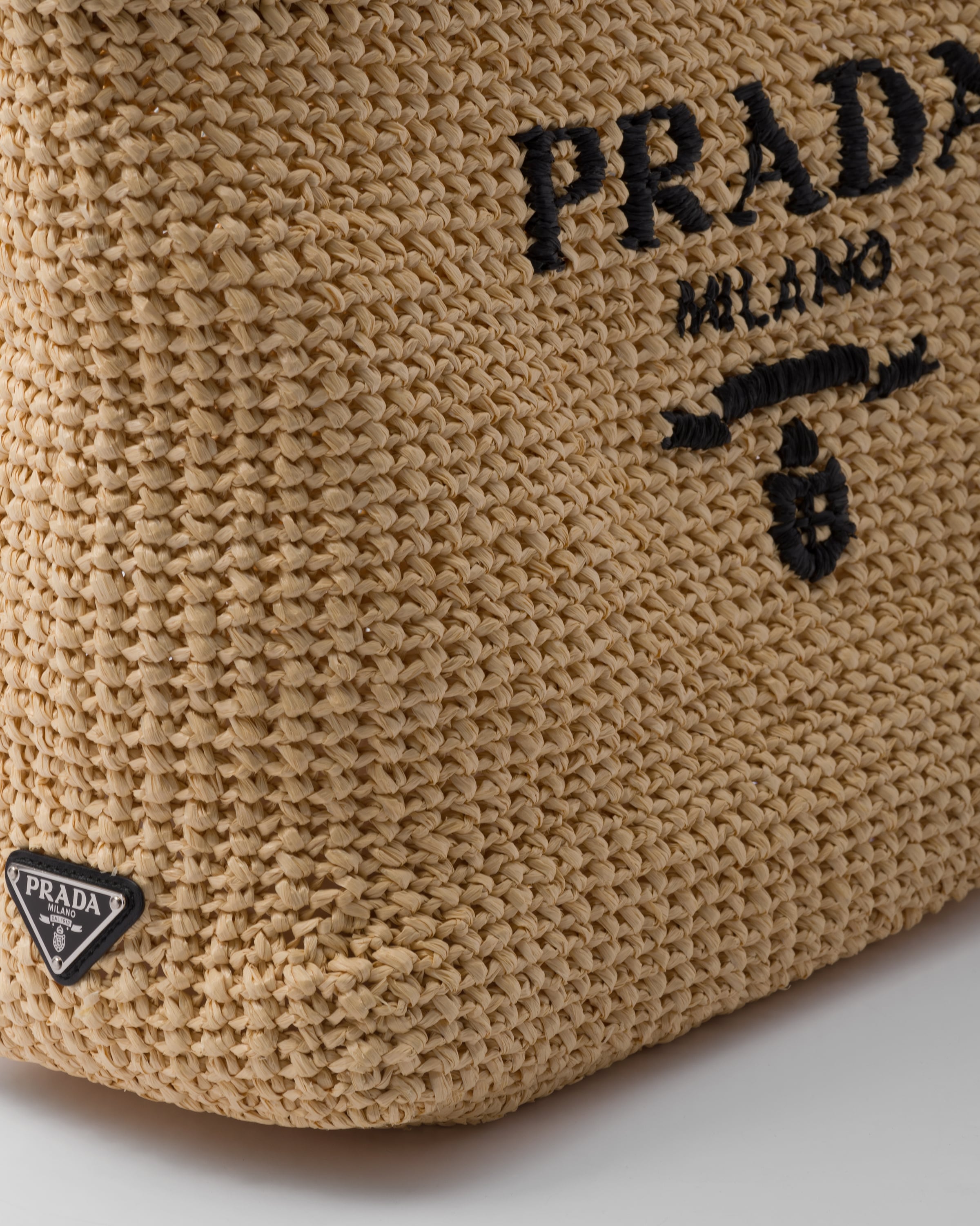 Prada Raffia Tote Beach Bag New