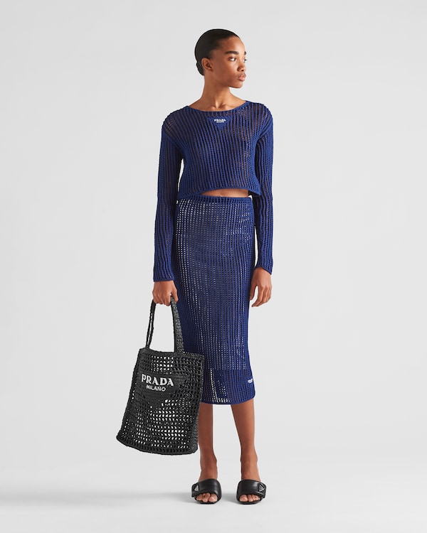 حقيبة تسوّق من الكروشيه حقيبة تسوّق من الكروشيه