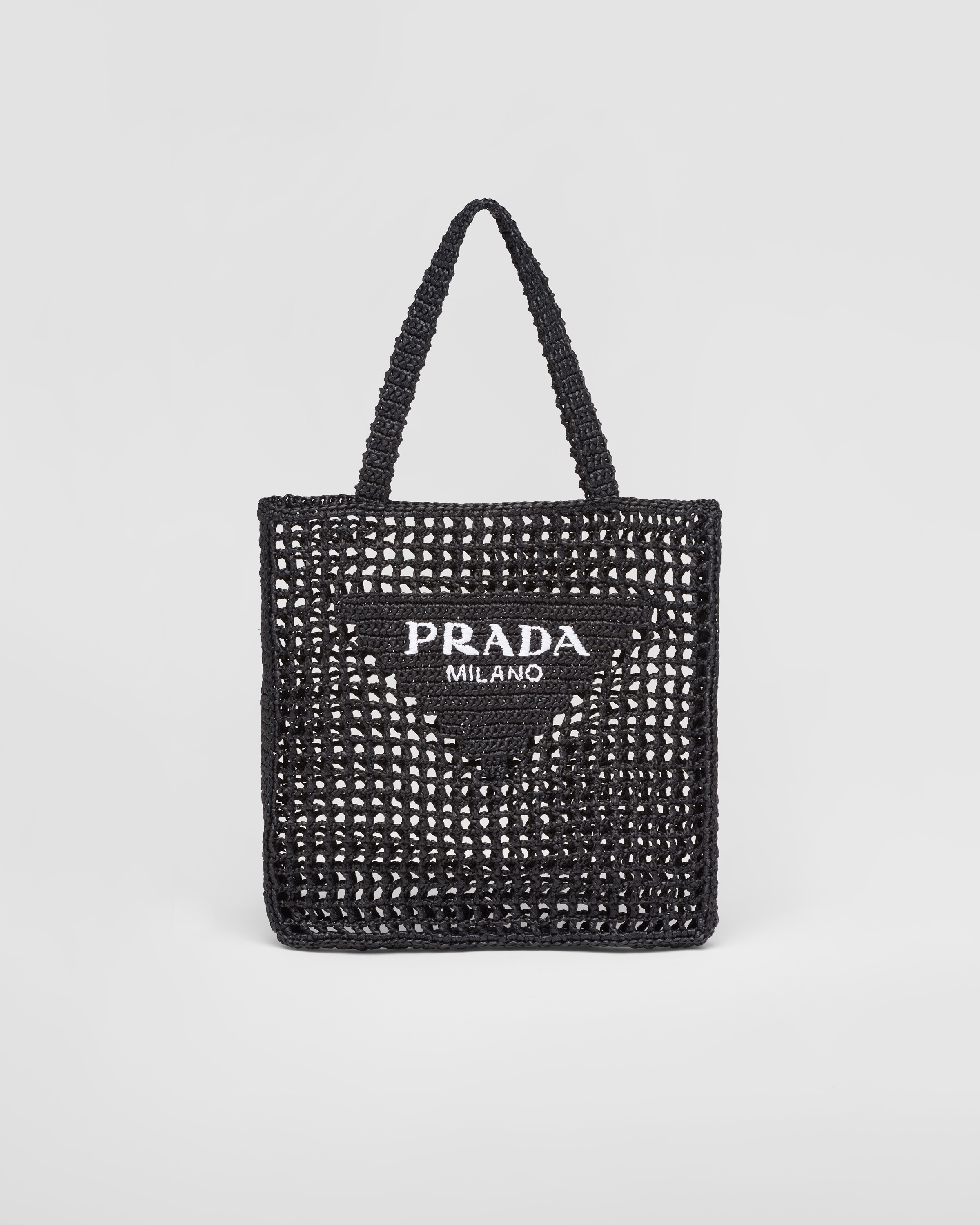 Black Crochet tote bag | Prada Black Crochet tote bag | Prada