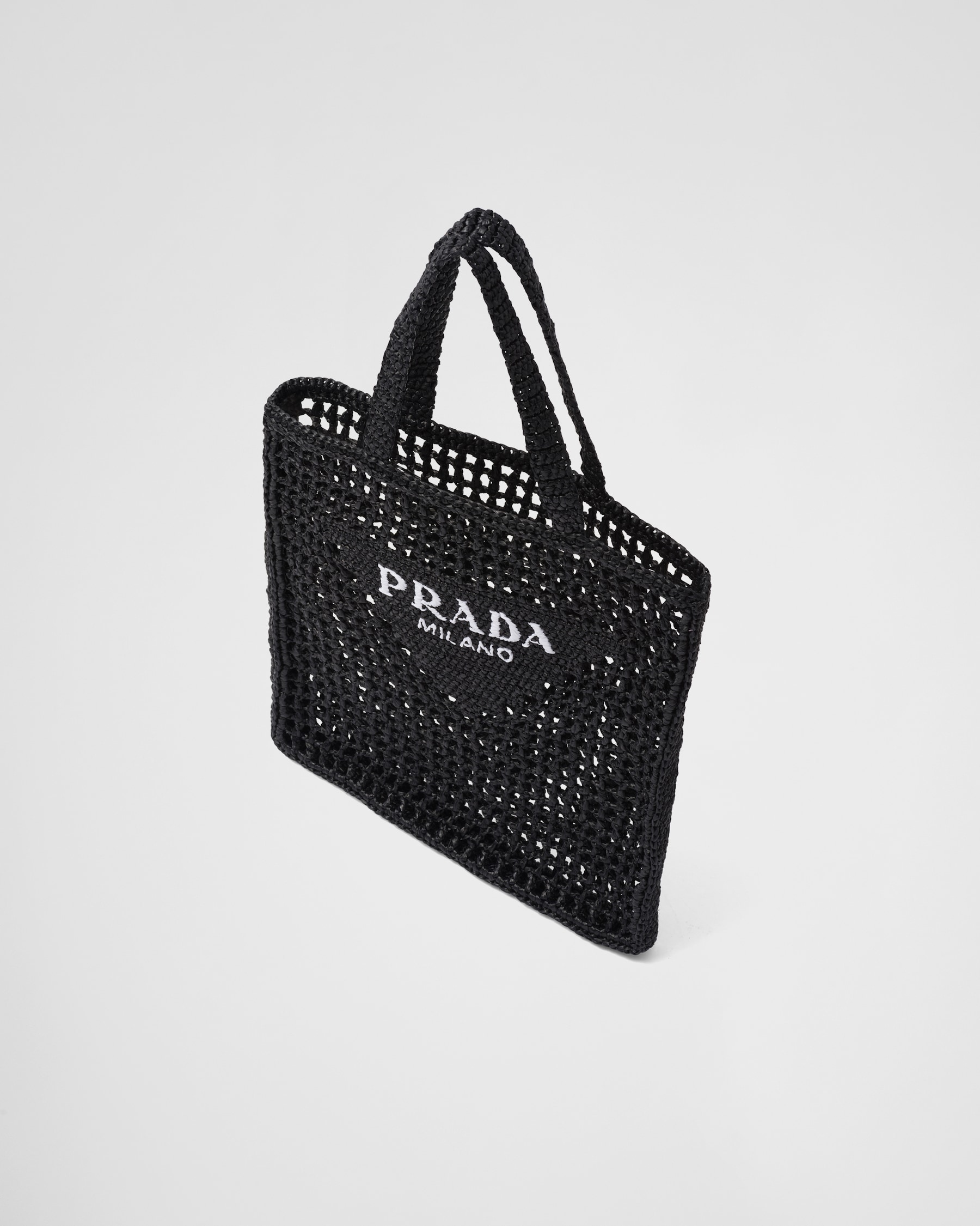 Black Crochet Tote Bag PRADA