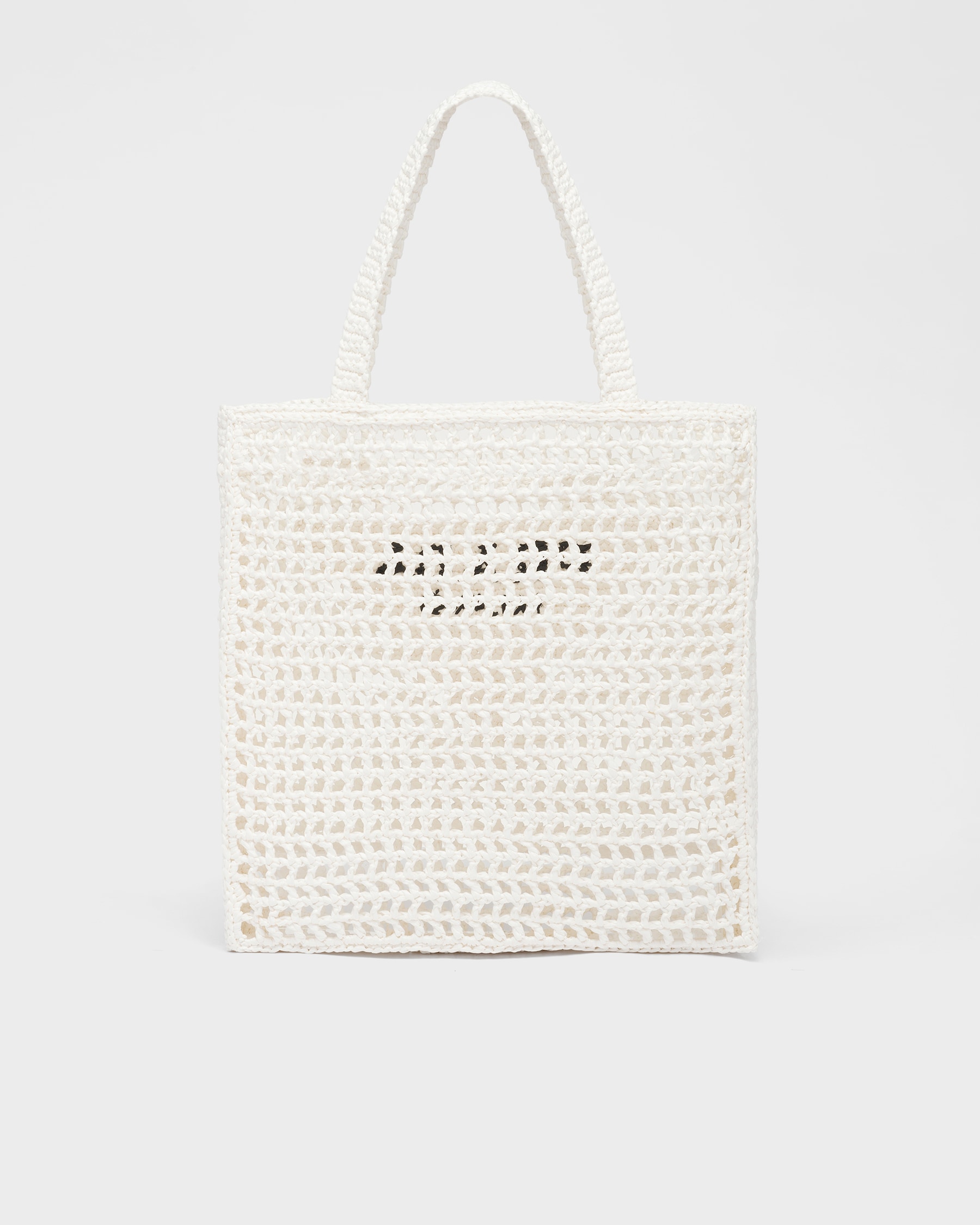 PRA BEIGE CROCHET TOTE BAG 40CM