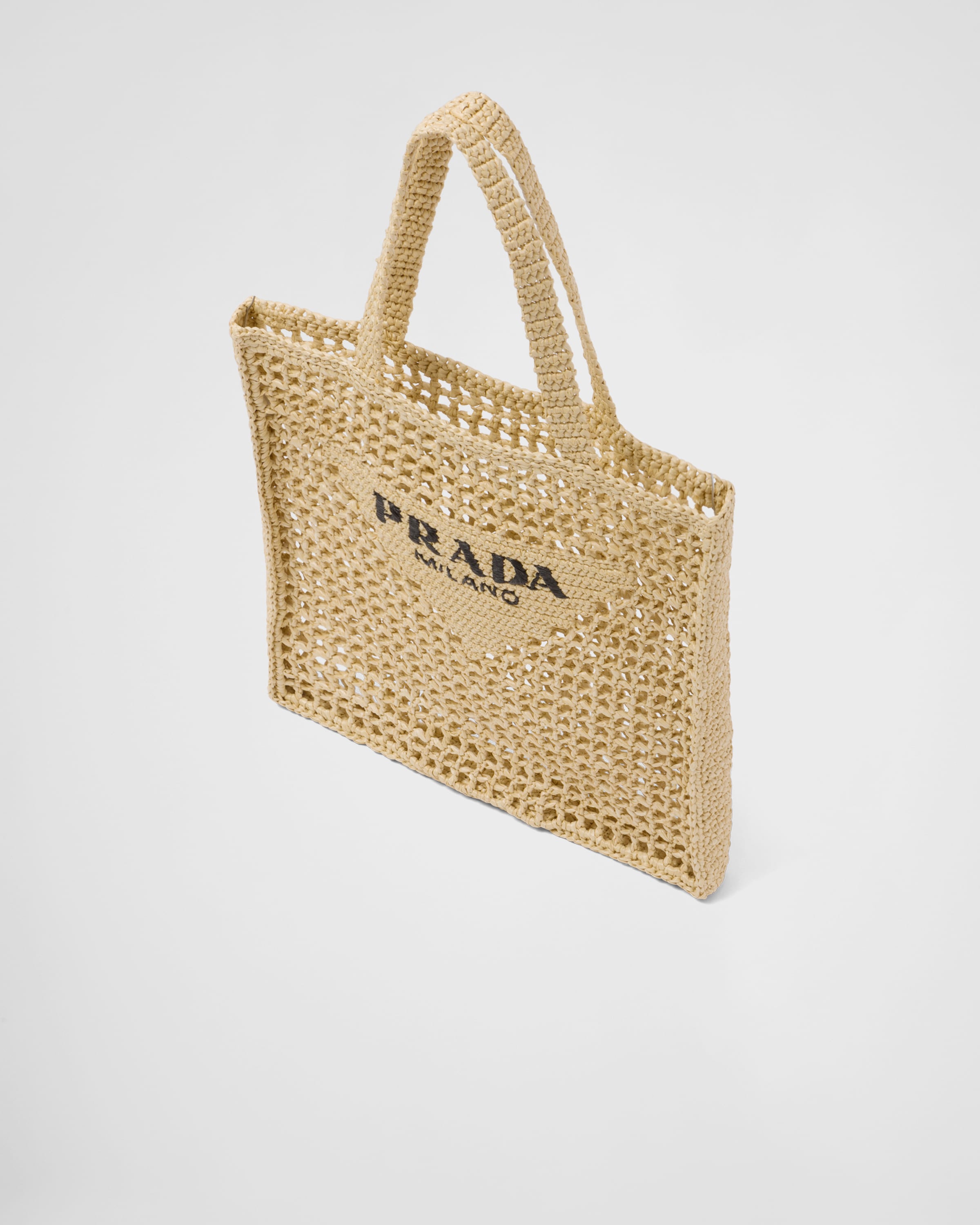 Natural Crochet Tote Bag | PRADA