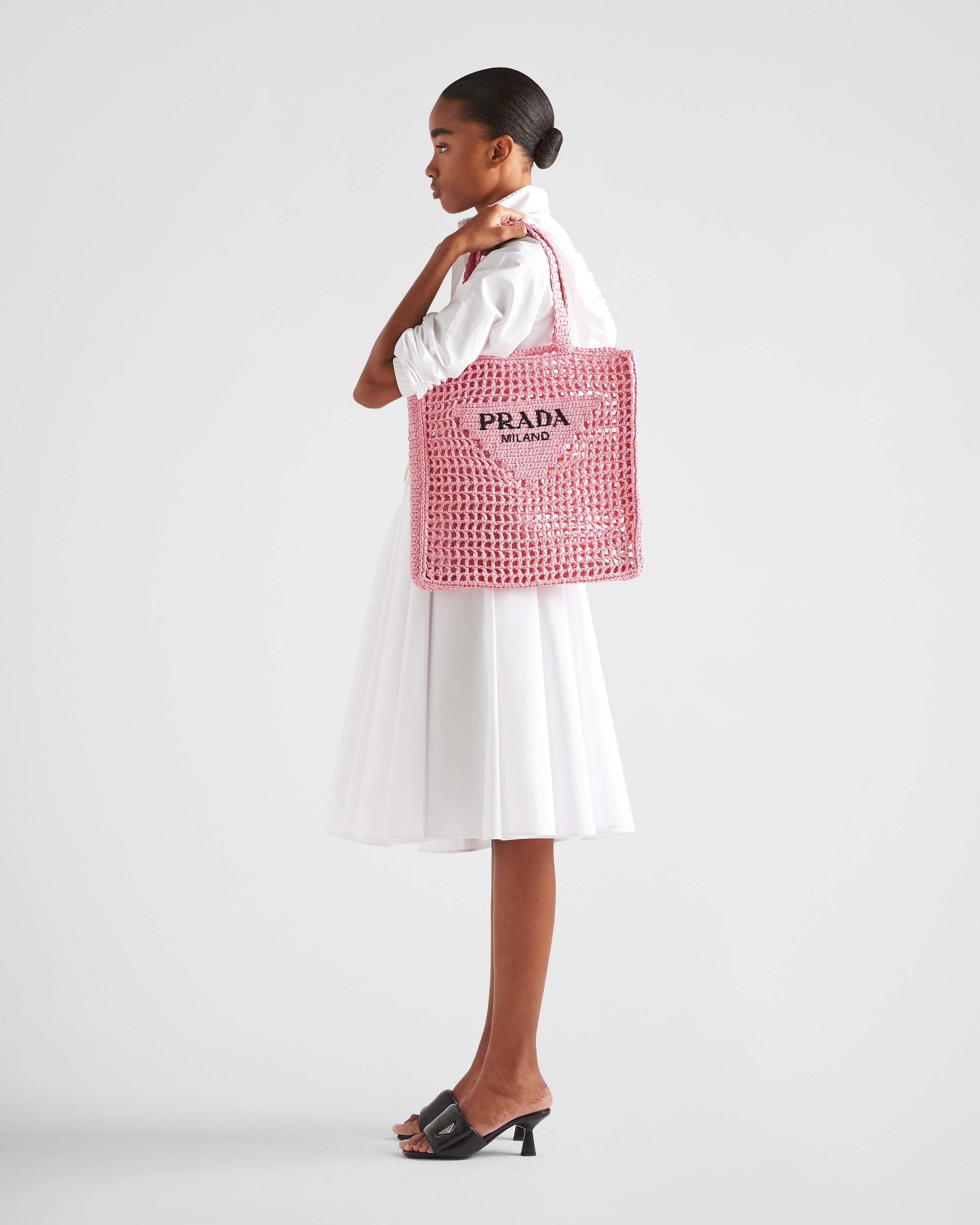 Petal Pink Crochet Tote Bag