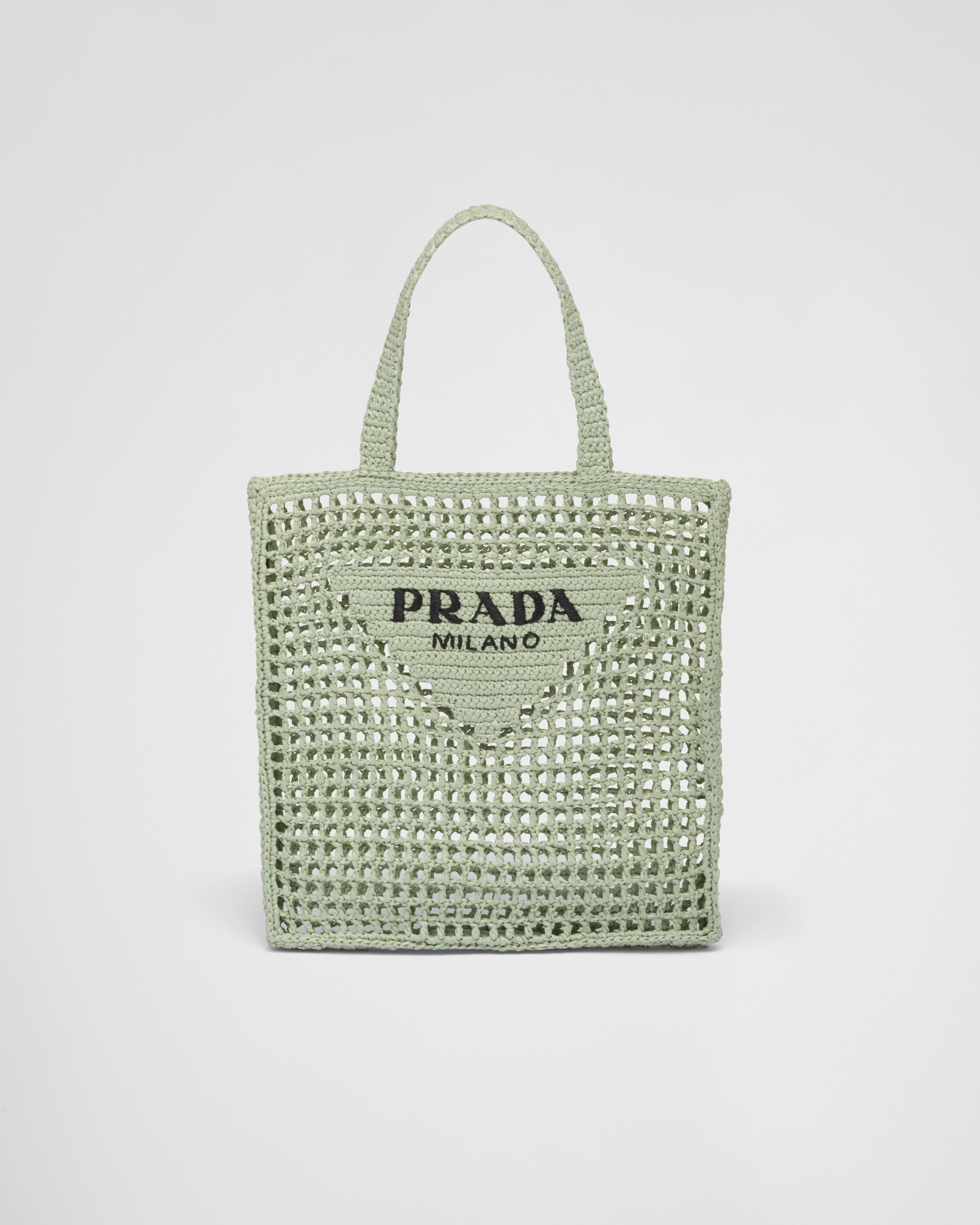 Aqua Crochet Tote Bag PRADA