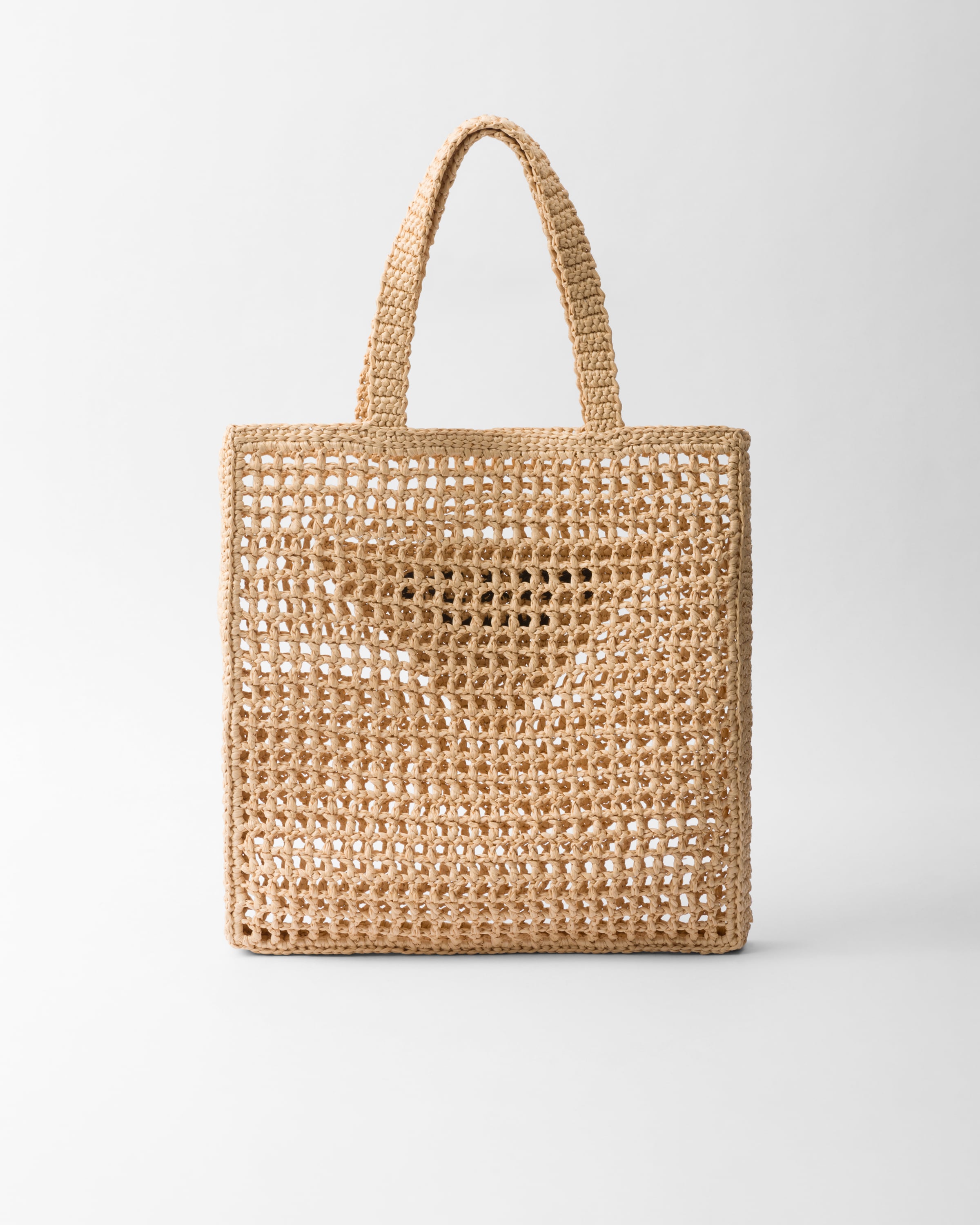 Shop Prada Gehäkelte Tote Bag In Natural