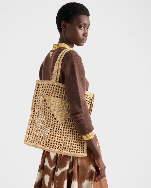 Crochet tote bag - Tan Crochet tote bag - Tan