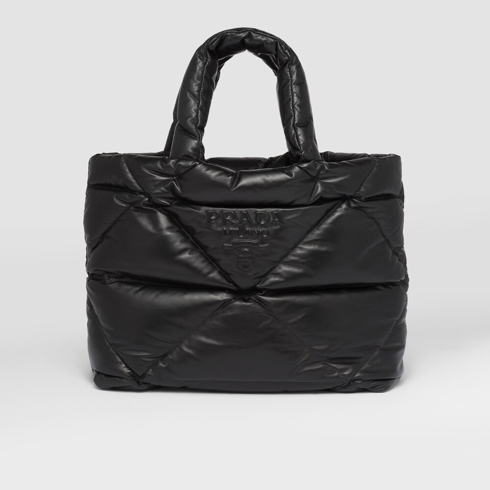 Black Padded nappa tote bag | Prada