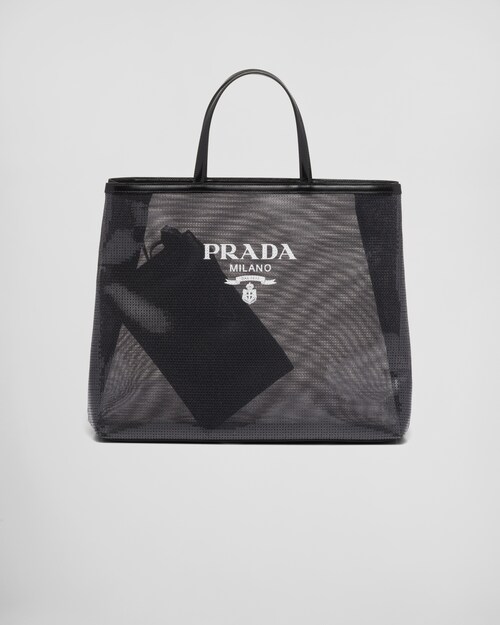 Prada Tote Bag aus Meshgewebe mit Pailletten 1