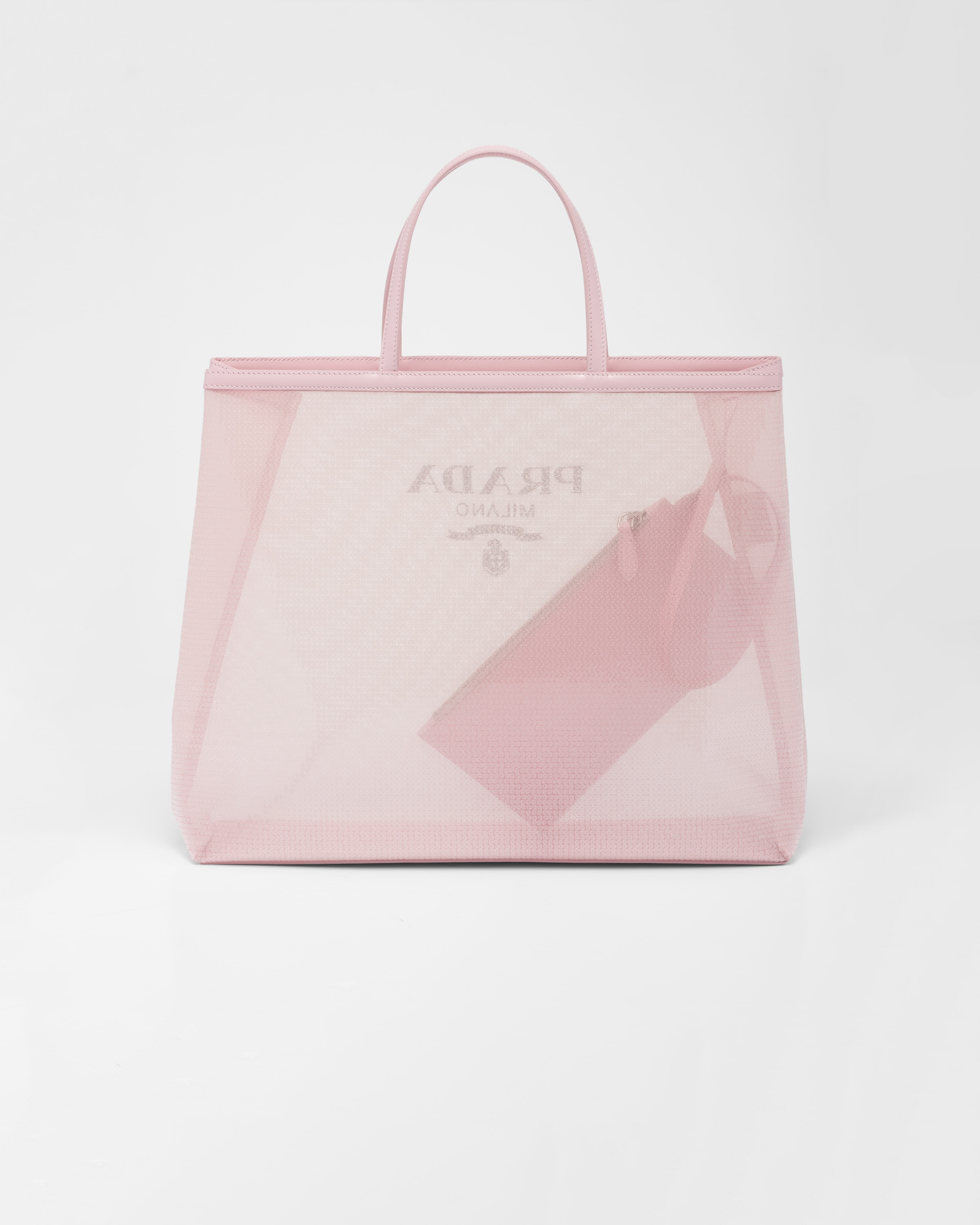 ピンク スパンコール メッシュ トートバッグ Prada