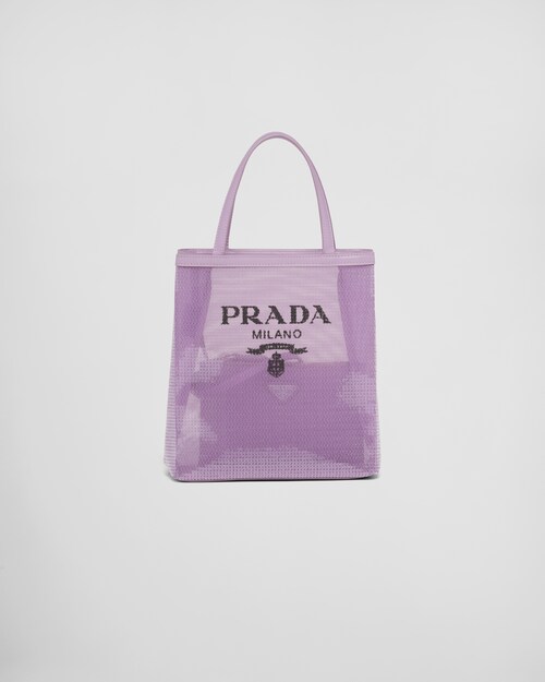 ポーチ付き♪PRADAスモール スパンコールメッシュ トートバッグ | www 