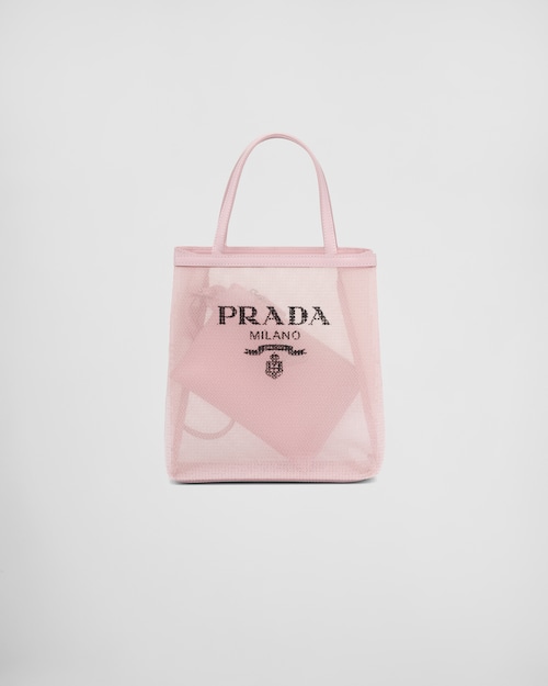 Prada Small sequined mesh tote bag 1