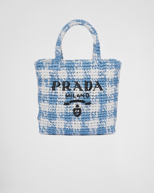 Prada Borsa shopping small in tessuto intrecciato 1