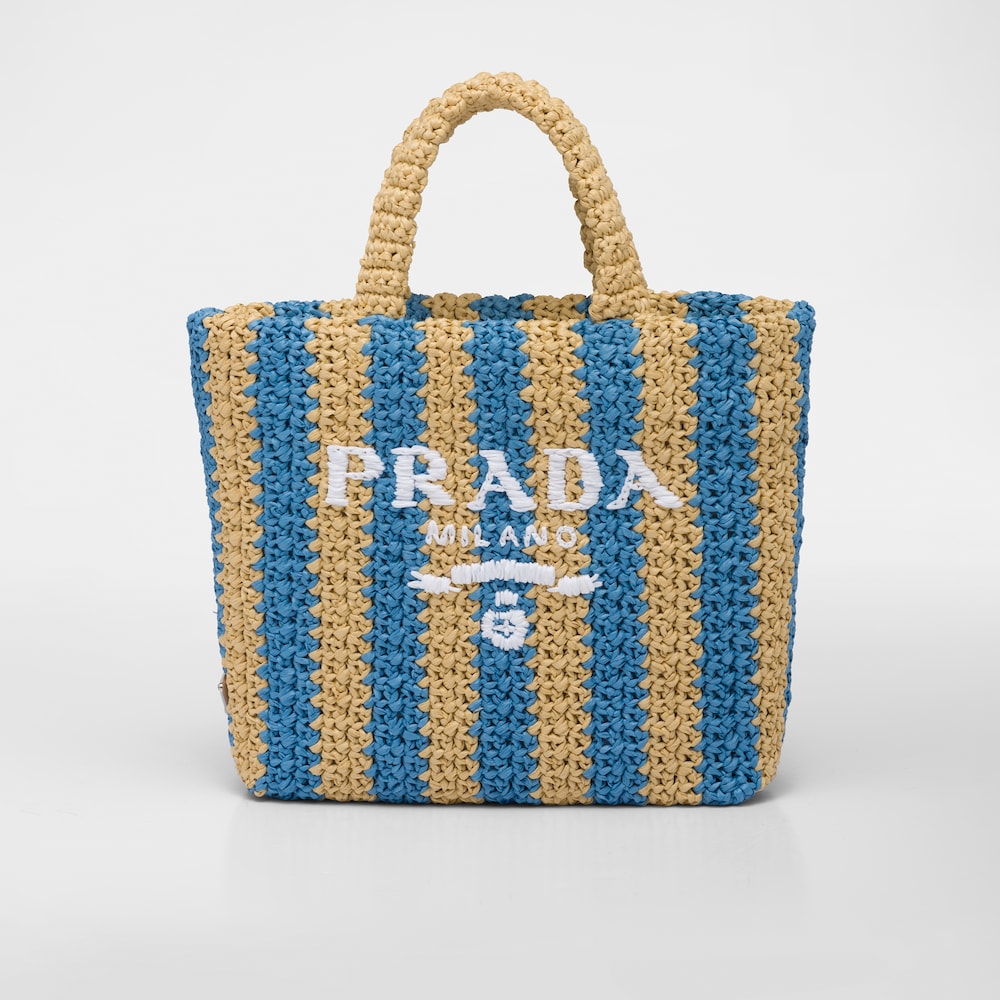 Prada Borsa shopping small in rafia 1